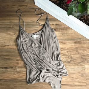 WORN ONCE🌷Sexy low cut nude tank onesie